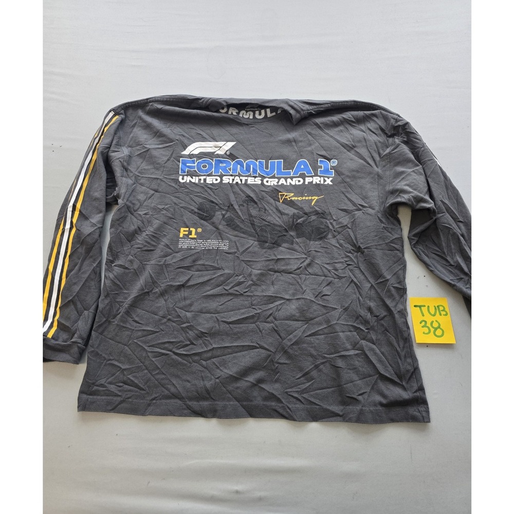 PacSun Formula 1 US Grand Prix Long Sleeve T-Shirt Charcoal Grey Small